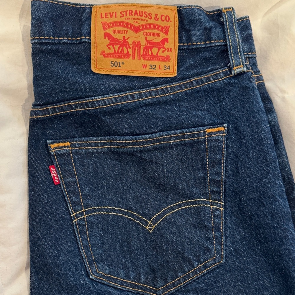 Levi's Dark Blue Straight Jeans for Men